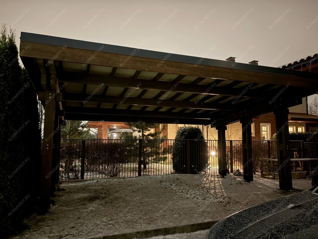 Навес односкатный для двух авто СТАНДАРТ фото 2