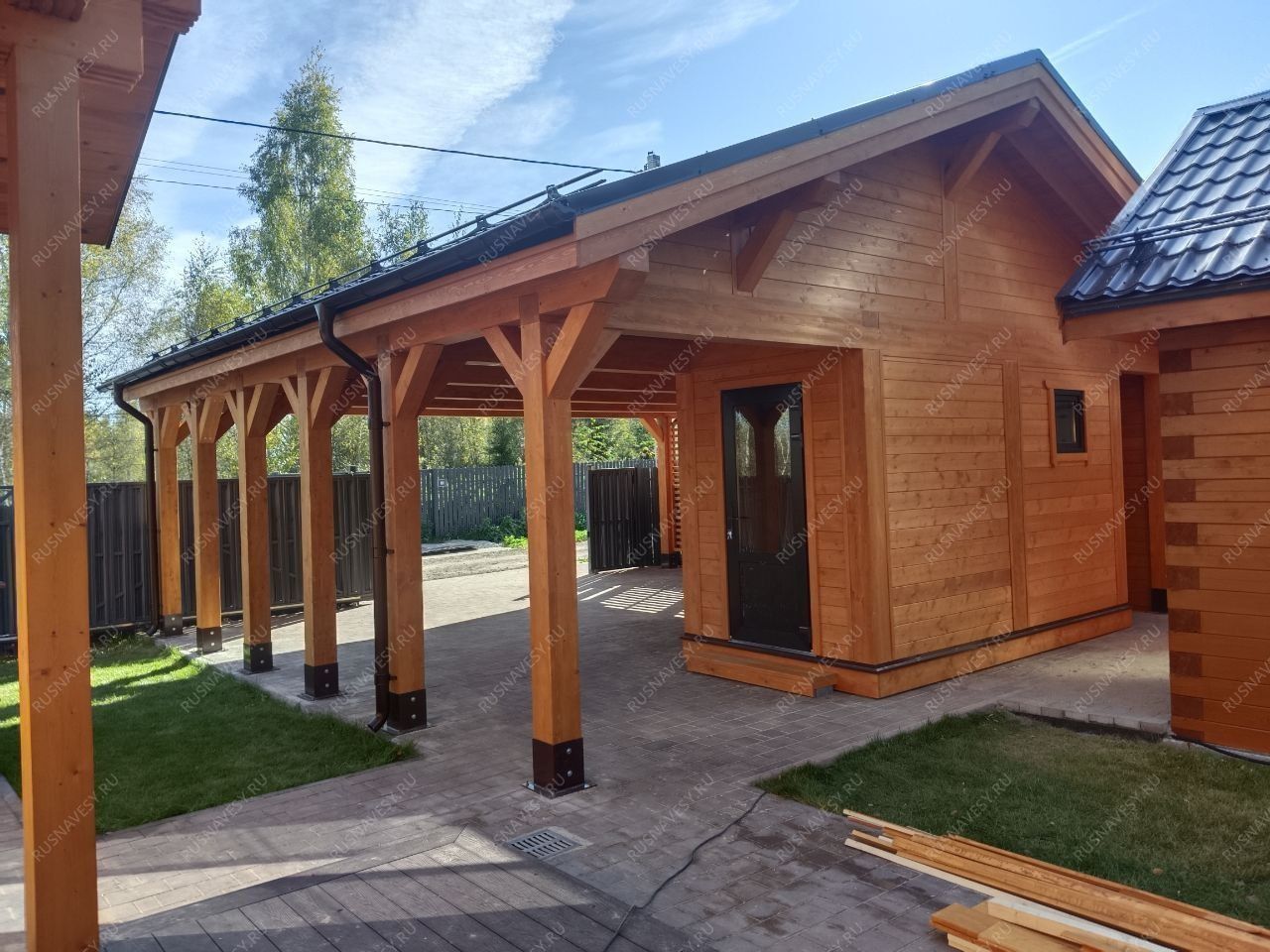 Навес для машин с хозблоком ШЕЛТЕР фото 3