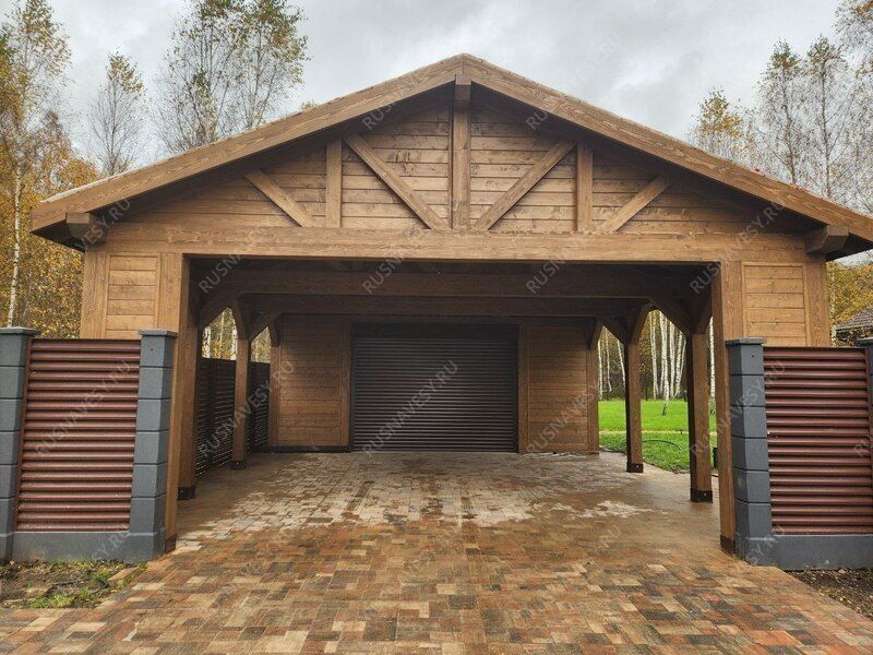 Навес для машин с хозблоком КРОНВЕРК фото 1