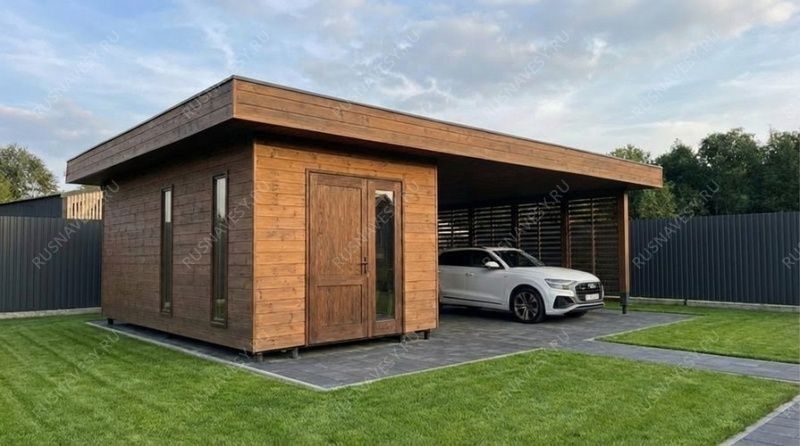 Навес для машин с хозблоком Хорез фото 1